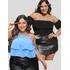 Kit Cropped Ciganinha E Blusinha Frente Única Plus Size Luxo