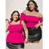 Kit Cropped Feminino E Bata Soltinha Plus Size Candy Colors