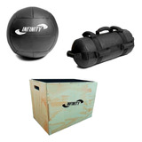 Kit Cross Power Bag 20kg   Caixa Plyo   Wall Ball 12kg