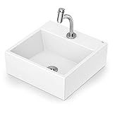 Kit Cuba De Apoio Q1 Com Torneira Bica Baixa E Complementos De Instalação Basic Branco Celite