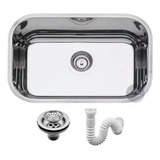 Kit Cuba Inox 430 Tecnocuba N 1 46x30x17cm Válvula Sifão