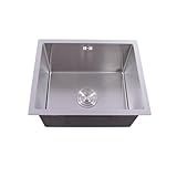 Kit Cuba Inox Quadra 50 X 40 Cm Com Válvula E Acessórios