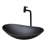 Kit Cuba Oval Banheiro Lavabo Pia Moderna torneira valvula