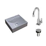 Kit Cuba Q39 C Torneira Luxo 1195 Válvula Click 1 B 2 6cm Cinza
