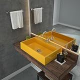 Kit Cuba RT55 Com Torneira 1198 Metal E Válvula Click 1 Polegada E Meia E Sifão Cromado E Flexível C Amarelo