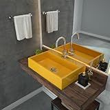 Kit Cuba RT55 Com Torneira Luxo 1195 Metal E Válvula Click 1 Polegada G E Sifão Cromado E Flexível C Amarelo