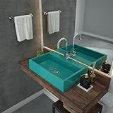 Kit Cuba RT55 Com Torneira Luxo 1195 Metal E Válvula Click 1 Polegada G E Sifão Cromado E Flexível C Azul Turquesa