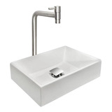 Kit Cuba Torino Sobrepor C Torneira Inox E Valvula Click