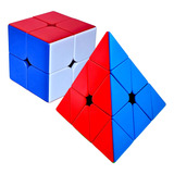Kit Cubo Magico 2x2   Cubo Magico Pirâmide 3x3 Profissional