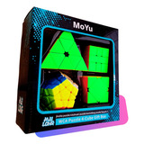 Kit Cubo Mágico Moyu Pyraminx Megaminx Skewb Square 1