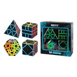 Kit Cubo Mágico Moyu Pyraminx Megaminx Skewb Square carbon