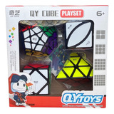 Kit Cubo Mágico Qiyi Pyraminx Megaminx Skewb Leaf