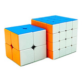 Kit Cubo Mágico Quebra Cabeça Profissional Moyu 2x2 E 4x4