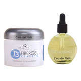 Kit Cuccio Gel T3 Fibergel Pink Oleo Hidratante Cuticula