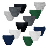 Kit Cueca Adulto 12 Peças Slip