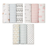 Kit Cueiro Flanelado Compose Menina 1 00x80 Cm 3 Unidades