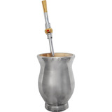 Kit Cuia E Bomba De Bojo 21cm Metal Chimarrão Mate Terere