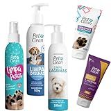 Kit Cuidado Higiene Pet Limpa Patas Lágrimas Orelhas E Hidratante De Patas E Focinho Pet Clean