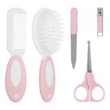 Kit Cuidados Higiene Bebê Escova Pente Tesoura Cortador Lixa