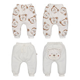 Kit Culote 2 Peças Suedine Bebê Menino Malha Yago Ursinho