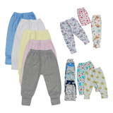 Kit Culote Calça Mijão Bebê Pé Reversível Sortidas 3 Peças