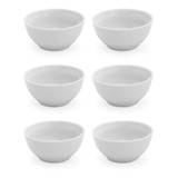 Kit Cumbuca Porcelana Branco 500ml 6 Peças Queima Estoque