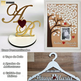 Kit Da Noiva Casamento Personalizado C Painél Cabide Topo