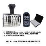 Kit Datador Val fab 3mm 1 Almofada 1 Tinta Para Plástico