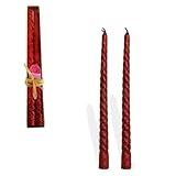 Kit De 10 Velas Torcidas Vermelhas 25 Cm Para Batizados Casamentos E Natal