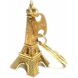Kit De 100 Chaveiros Dourado Torre Eiffel Paris França Metal