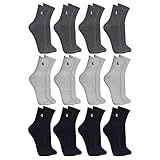 Kit De 12 Par Meia Medio Cano Medio Original Lupo Sport Masculina Em Algodao Cores Sortidas  BR  Alfa  M  Regular  Regular  Misto Escuro 