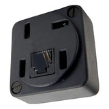 Kit De 12 Tomada Telefone Modular 2 Vias Preto