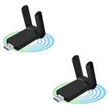 Kit De 2 Adaptador Wifi Dual Band 2 4g 5g Usb 3 0 5ghz 1300