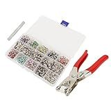 Kit De 200 Conjuntos De Botões De Pressão Com Alicate De Pressão Haste De Ferro Evita Ferrugem Kit De Fixadores De Pressão Para Artesanato DIY