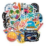 Kit De 25 Adesivos Stickers Surf Praia Mar Surfwear Prancha