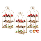 Kit De 3 Bandeja Doces Para Festa Caracol 3 Andar Decoração