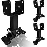 Kit De 3 Suportes De Elevação De Telhado De Pérgola Poste De Viga De Teto Resistente Ajustável De 180 Graus Para Gazebo De Madeira De 8 9 Cm