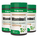 Kit De 3 Vitamina E 400mg 60 Cápsulas Softgel Por Frasco Fitoprime Premium