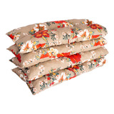 Kit De 4 Almofadas Poltronas cadeiras sofá De Bambu