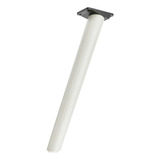 Kit De 4 Pe Palito Madeira 30cm Com Chapa Pvc Mesa Cadeira Cor Branco