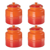 Kit De 4 Potes P Biscoitos 2 4 Litros Laranja Le Creuset