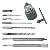 Kit De 5 Brocas Ponteira Talhadeira Mandril Adaptador Lotus