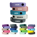 Kit De 5 Pulseiras Silicone Para Mi Band 4 Diversas Cores Cor Da Pulseira Lilás Oxford Rosa Azul Branco Neve Cinza Inox