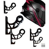 Kit De 5 Suportes Para Capacete De Moto Ganchos De Montagem Cor Preta