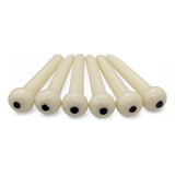Kit De 6 Pinos Para Violão Aço Cor Creme
