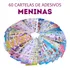 Kit De 60 Pôsteres Adesivos Com Tema Menina Adesivos