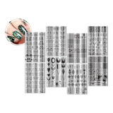 Kit De 8 Placas Para Carimbo De Unhas Coleção Xg