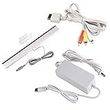 Kit De Acessórios 3 Em 1 Para Wii Adaptador De Fonte De Alimentação AC Cabo De áudio E Vídeo Composto E Barra De Sensor De Raio Infravermelho Com Fio Compatível Com Nintendo Wii