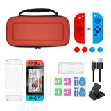 Kit De Acessórios Com Estojo Para Nintendo Switch 16 em 1