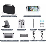 Kit De Acessórios Com Estojo Para Nintendo Switch Oled 17 Em